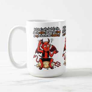 Satan betrügende Frau Sünde Lustiger Teufel Meme Kaffeetasse