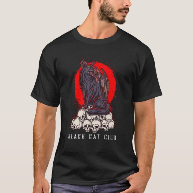 Satan Cat Satanic Demonic Devil Kitten 666 Cat Occ T-Shirt (Vorderseite)
