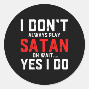Satan Costume Devil Halloween Kostüm Satan Runder Aufkleber