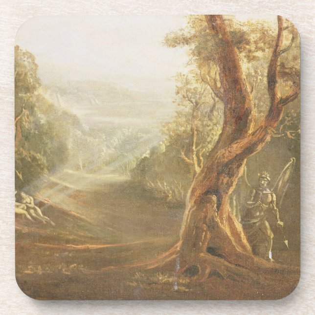 Satan, das Adam und Eve im Paradies, von erwägt Untersetzer (Vorderseite)