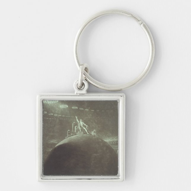 Satan, das dem höllischen Rat, 1824 vorsitzt Schlüsselanhänger (Vorne)