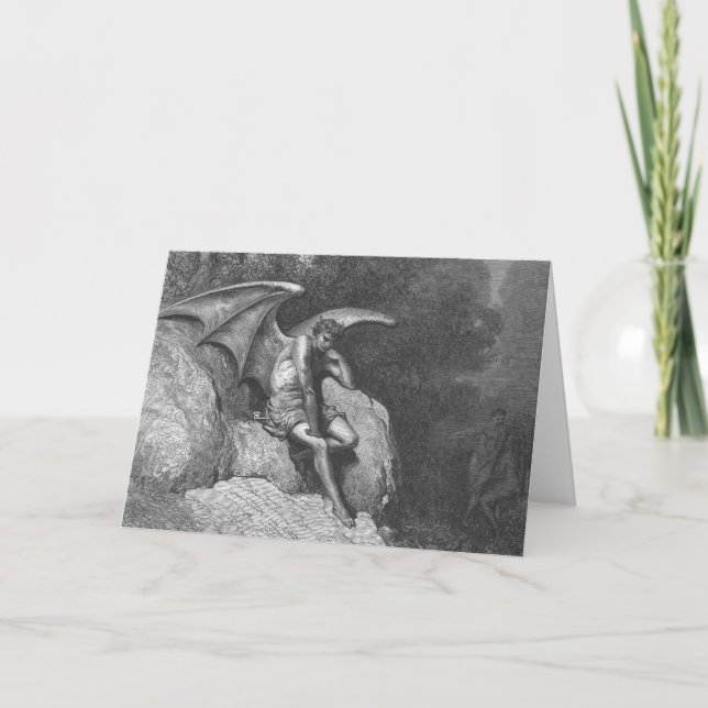 Satan denkende Winter-Sonnenwende-Karte Karte (Vorderseite)