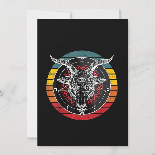 Satan Goat, Ziegengeschenk Feiertagskarte (Vorderseite)