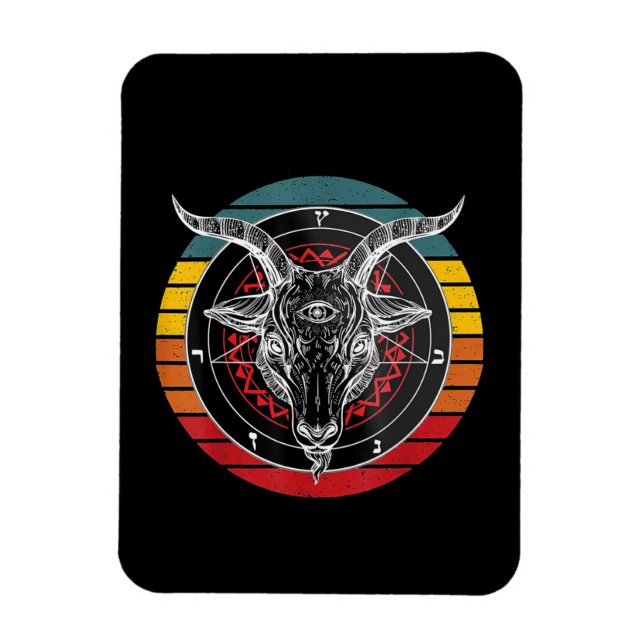 Satan Goat, Ziegengeschenk Magnet (Vertikal)