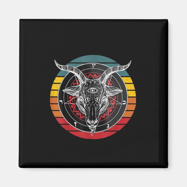 Satan Goat, Ziegengeschenk Magnet (Vorne)