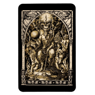 Satan inthronisierte Magneten 4x6 Magnet