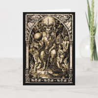 Satan inthronisierte Winter-Sonnenwende-Gruß-Karte