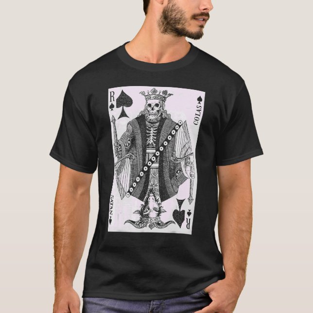 Satan ist King Skeleton Halloween-Kostüm T-Shirt (Vorderseite)