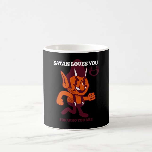 Satan Liebe dich für wen du bist Kaffeetasse (Mittel)