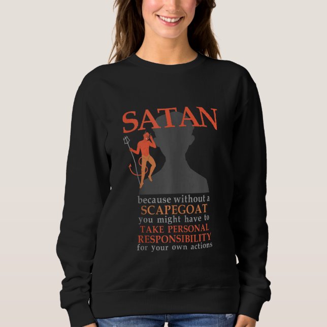 Satan Lieben Me Baphomet Devil 666 Scapegoat Agnos Sweatshirt (Vorderseite)