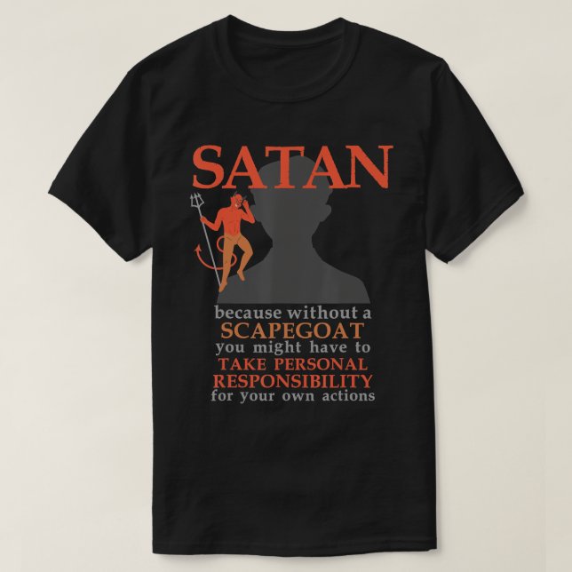 Satan Lieben mir Baphomet Devil 666 Scapegoat Agno T-Shirt (Design vorne)