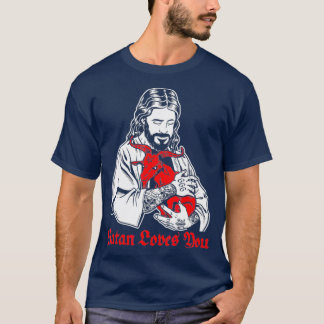 Satan Lieben Sie und Jesus kennen es Baphomet T-Shirt