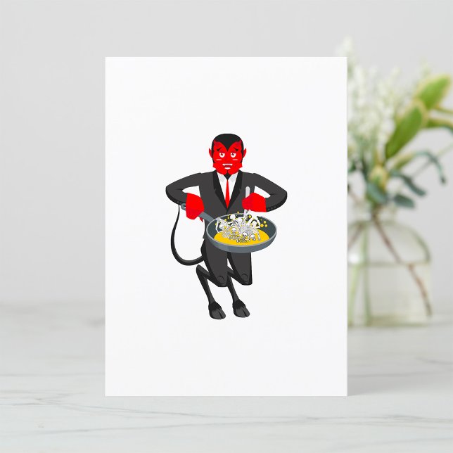 Satan Roasts Sinners Evil Invitation Einladung (Von Creator hochgeladen)