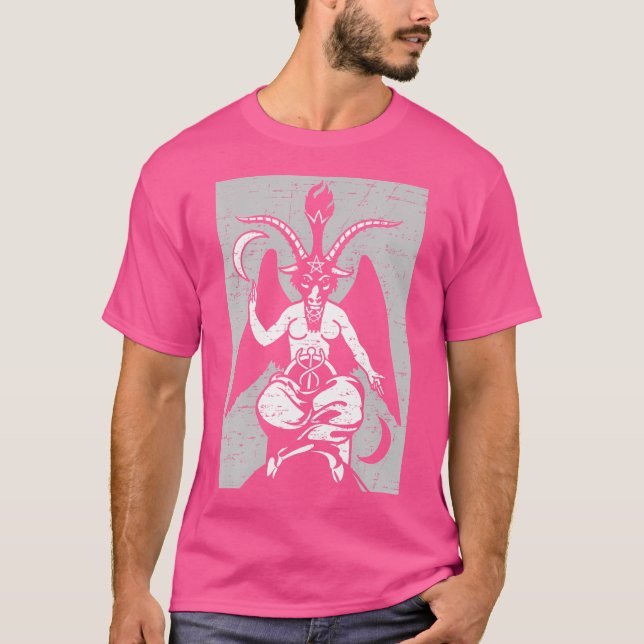 Satan Satanic Occult Devil Baphomet Goat T-Shirt (Vorderseite)