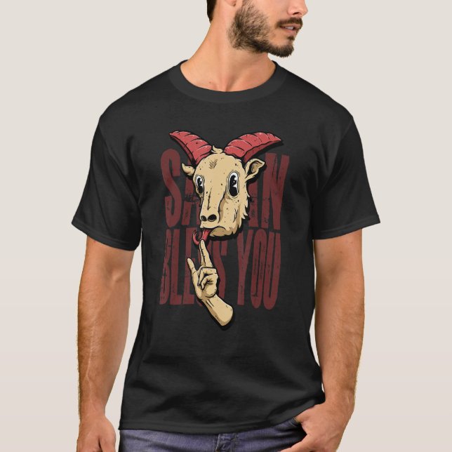 Satan segne dich, dass der Dämon der böse Ziege Oc T-Shirt (Vorderseite)