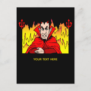 Satan the Devil Add Your Text Postkarte
