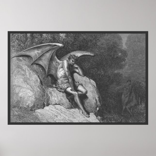 Satan Thinking 36x24 Poster (Vorne)