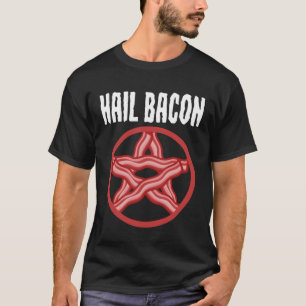 Satanic Bacon Pentagram Satanist Feinschmecker Hai T-Shirt