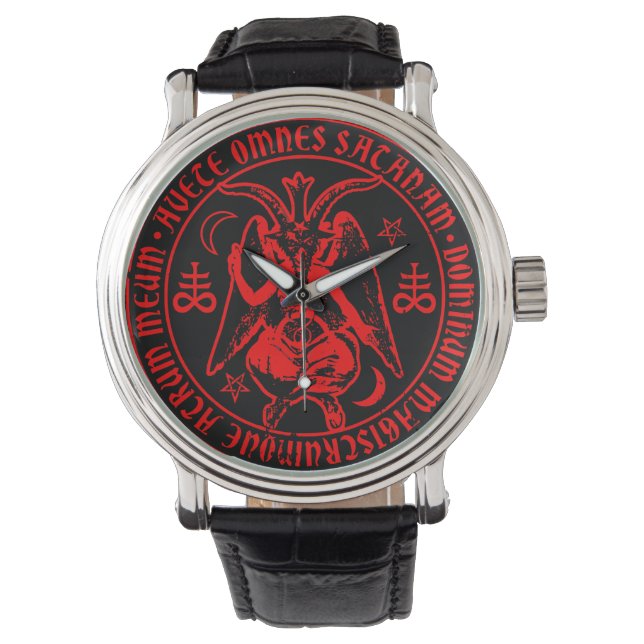 Satanic Baphomet Armbanduhr (Vorderseite)