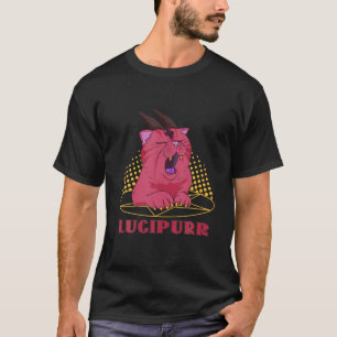 Satanic Cat Occultisse Hail Lugipurr Santan Cat T-Shirt
