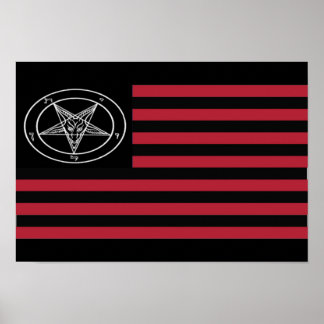 Satanic-Flagge Poster