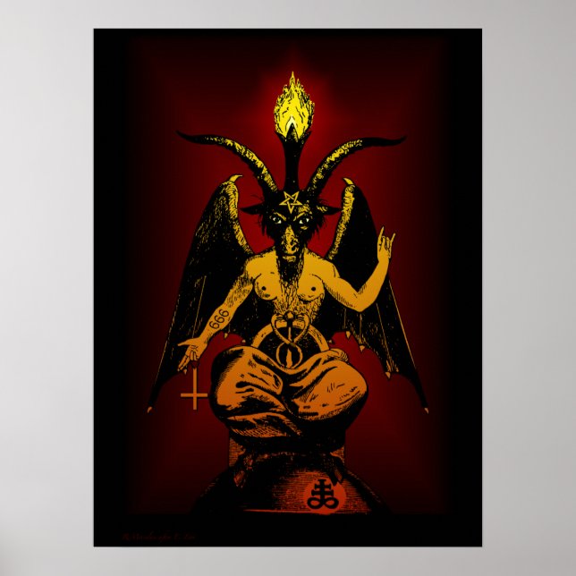 Satanic Goat Wall Art 18x24 Poster (Vorne)
