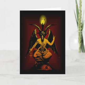 Satanic Goat Winter Solstice Grußkarte Karte