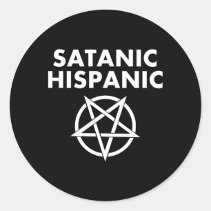 Satanic Hispanic Mexican Devil Goth Punk Runder Aufkleber