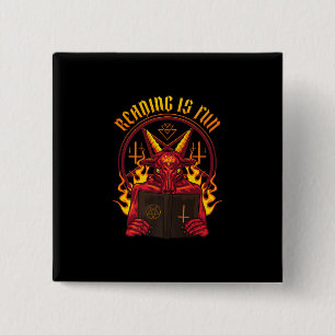 Satanic Pagan Goat Premium Button