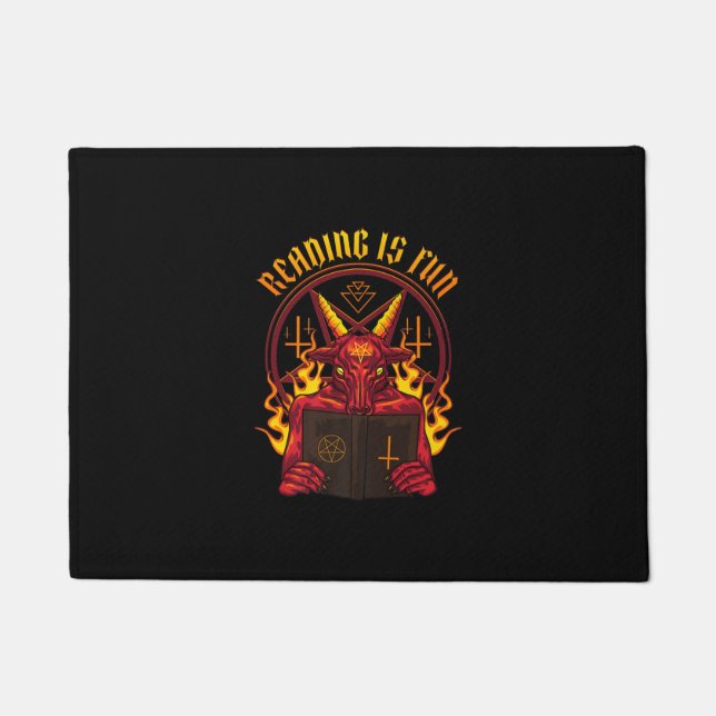 Satanic Pagan Goat Premium Fußmatte (Vorderseite)