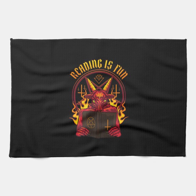 Satanic Pagan Goat Premium Geschirrtuch (Horizontal)