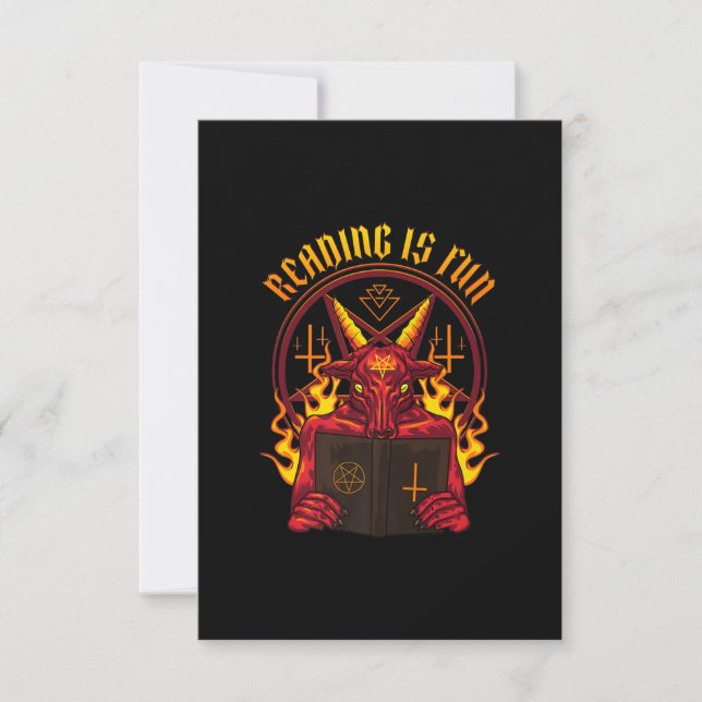 Satanic Pagan Goat Premium RSVP Karte (Vorderseite)
