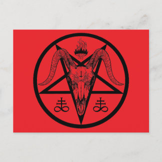 Satanic Pentagram Postcard Postkarte