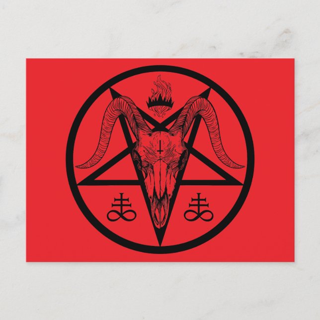 Satanic Pentagram Postcard Postkarte (Vorderseite)