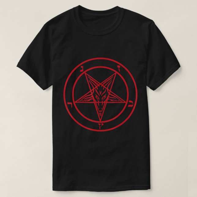 Satanic Pentagram T - Shirt (Sigil of the Devil) (Design vorne)