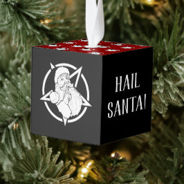 Satanic Santa Cube Ornament