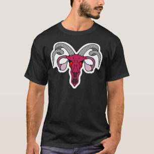 Satanic Uterus Sticker T-Shirt