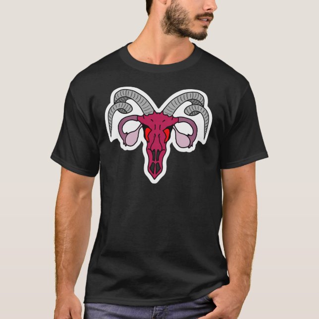 Satanic Uterus Sticker T-Shirt (Vorderseite)