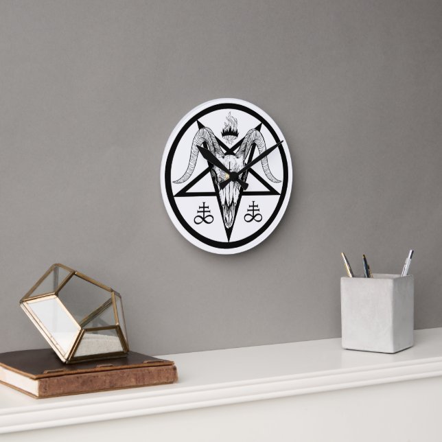 Satanic Wall Clock Runde Wanduhr (Büro)