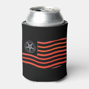Satanische Flagge Dosenkühler