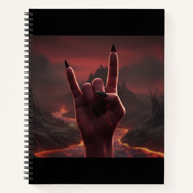 Satanischer Gruß Notizbuch (Vorderseite)