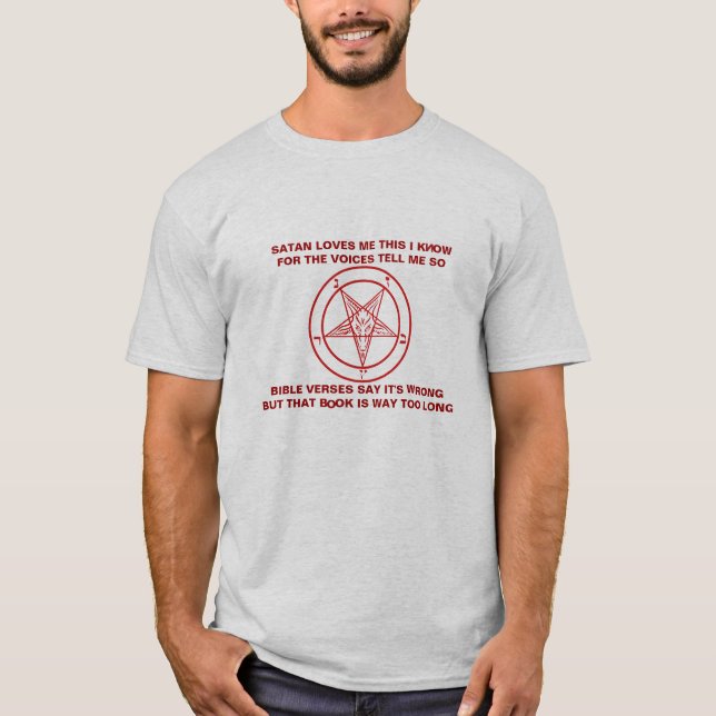 Satanischer Pentagram Nursury Reim T-Shirt (Vorderseite)