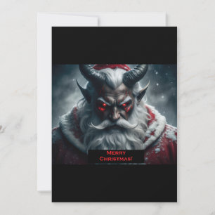 Satanischer Weihnachtsmann Feiertagskarte