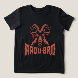Satanischer Ziegenkopf "Aadu-Bro" Streetwear Grafi Tri-Blend Shirt