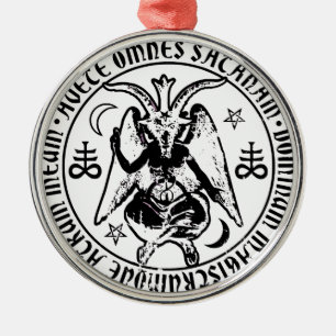 Satanisches Baphomet Silbernes Ornament