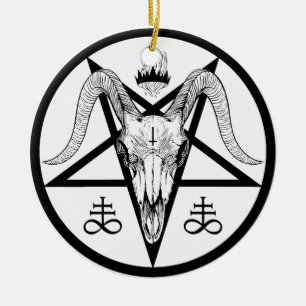 Satanisches Pentagramm Keramik Ornament