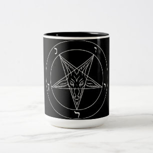 Satanisches Pentagramm Zweifarbige Tasse