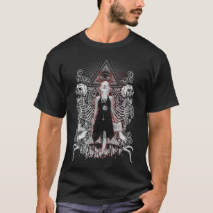 Satanismus Frau Skeleton Satan Gothic Dark Art T-Shirt