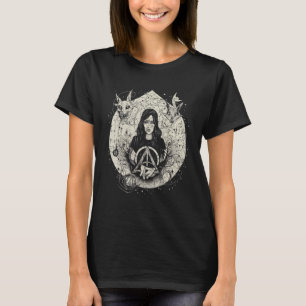 Satanismus Okkult Dunkler Satanischer Hexer Goth F T-Shirt