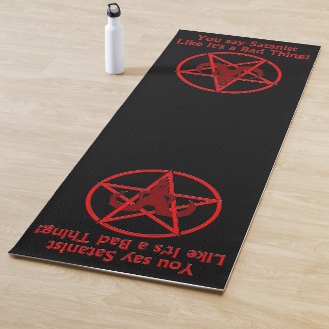 Satanist Bad Tharks Spaß Ziege Pentagramm Yogamatte (Beispiel)